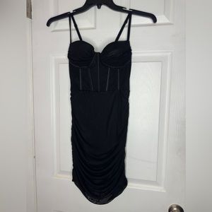 Black ruched Amazon dress size small